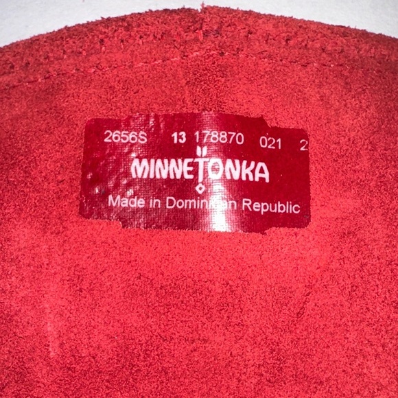 Girl’s Red Suede 3 Layer Fringe Boot - Picture 8 of 9